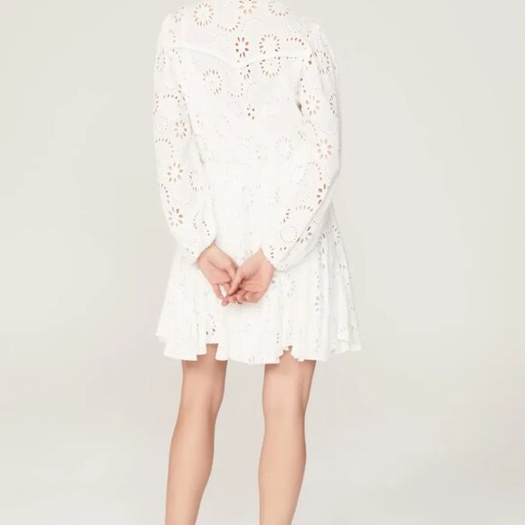 Maje Rapala White Eyelet Dress - Picture 3 of 9